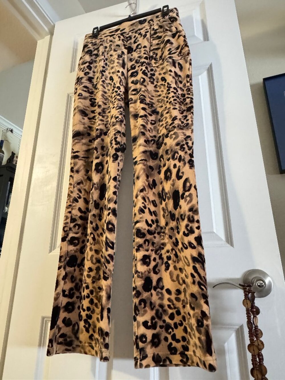 Juicy by Juicy Couture Velvet Velour Leopard Print Pants: S